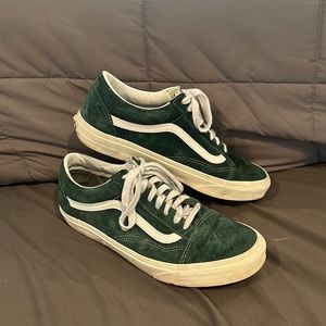 Old Skool VANS - dark green suede